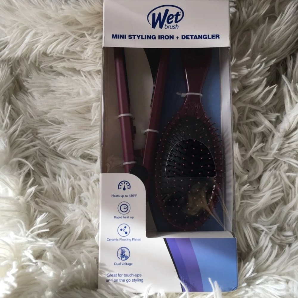 Wet brush/ flat iron combo
